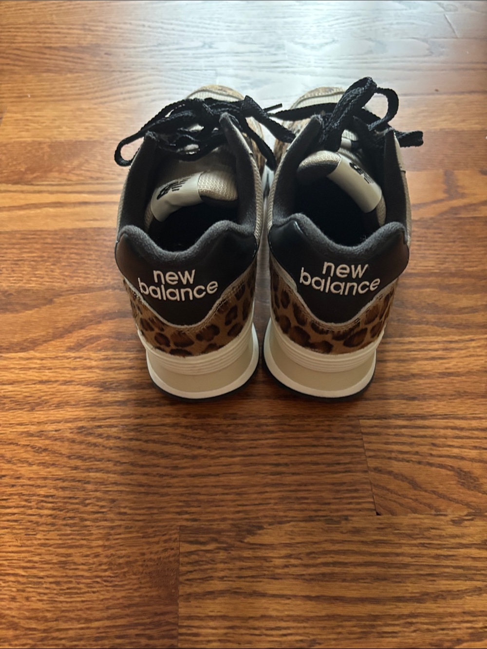 New Balance Women’s ' 574 Leopard Print Sneakers - Brown/Black - Picture 5 of 7